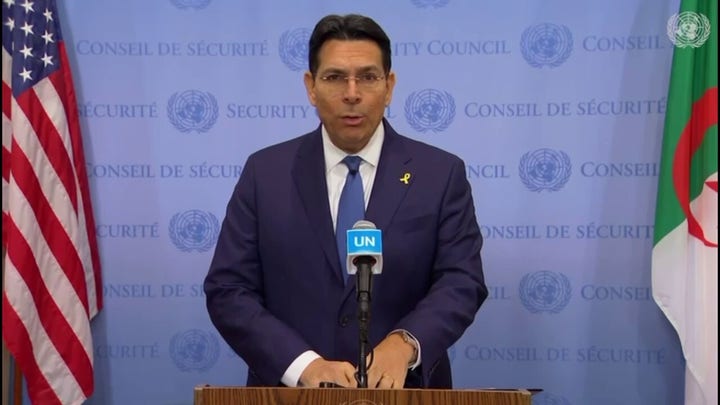 Israeli UN Ambassador Danny Danon announces country will cease cooperation with UNRWA